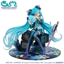 Load image into Gallery viewer, PRE-ORDER 1/7 Scale Lucrea Hatsune Miku X OO Gundam Mobile Suit Gundam 45th Anniversary x Hatsune Miku