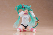 Load image into Gallery viewer, PRE-ORDER Hatsune Miku Desktop Cute Figure Cat Ear T-Shirt Ver. Character Vocal Series 01: Hatsune Miku