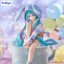 Load image into Gallery viewer, PRE-ORDER Hatsune Miku Noodle Stopper Figure Rabbit Ear Hood Pajama Blue Color ver.