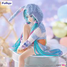 Load image into Gallery viewer, PRE-ORDER Hatsune Miku Noodle Stopper Figure Rabbit Ear Hood Pajama Blue Color ver.