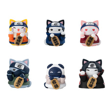 Load image into Gallery viewer, PRE-ORDER MEGA CAT PROJECT Nyaruto! Beckoning cat FORTUNE One more time! Set of 6 Naruto Shippuden