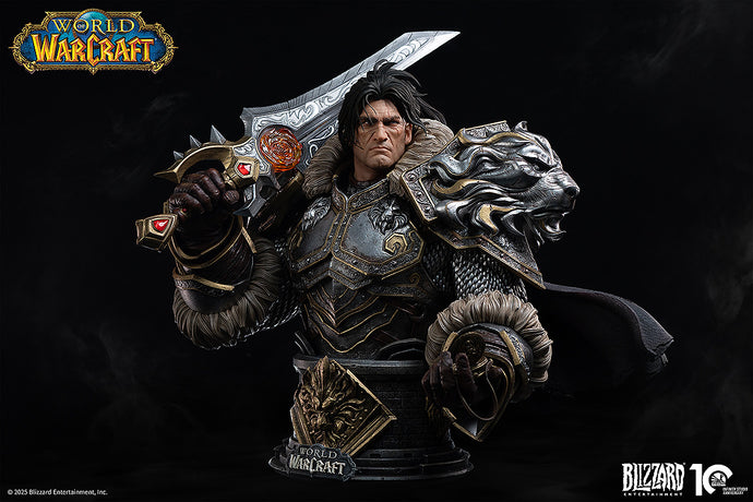 PRE-ORDER 1/3 Scale Varian Wrynn Bust Model World of Warcraft