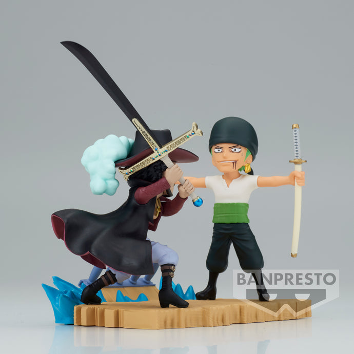 PRE-ORDER Roronoa Zoro vs. Dracule Mihawk World Collectable Figure Log Stories One Piece