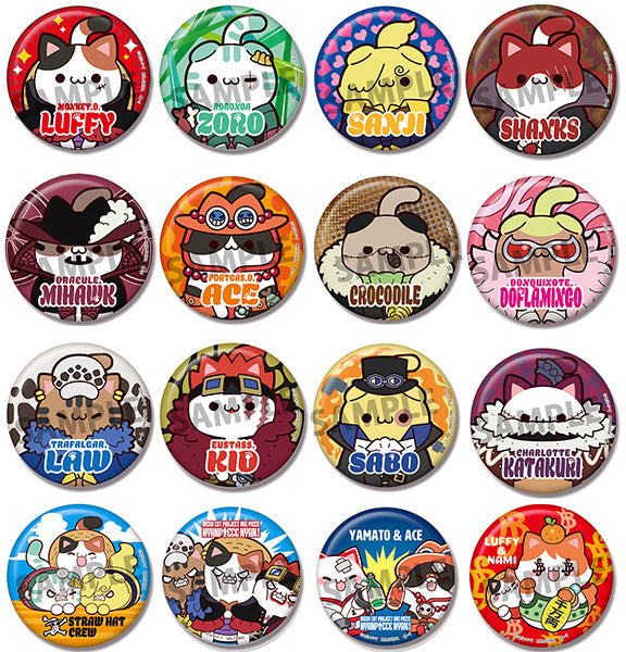 PRE-ORDER MEGA CAT PROJECT NyanPieceNyan! Metal Badge Collection Box of 16 One Piece