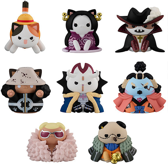 PRE-ORDER MEGA CAT PROJECT Nyan Piece Nyan!  Ver. Luffy & the Seven Warlords of the Sea Set of 8 One Piece