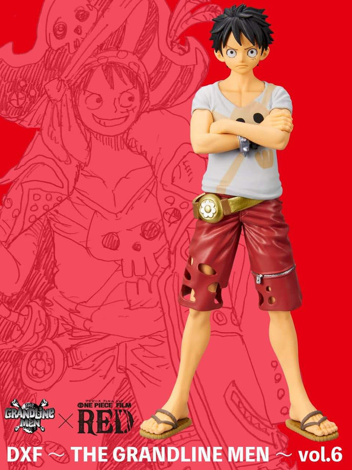 Banpresto Monkey D. Luffy The Grandline Men Film Red Vol. 6 One Piece Figure